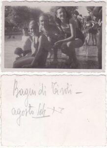 Bagnanti a Bagni di Tivoli, agosto 1944