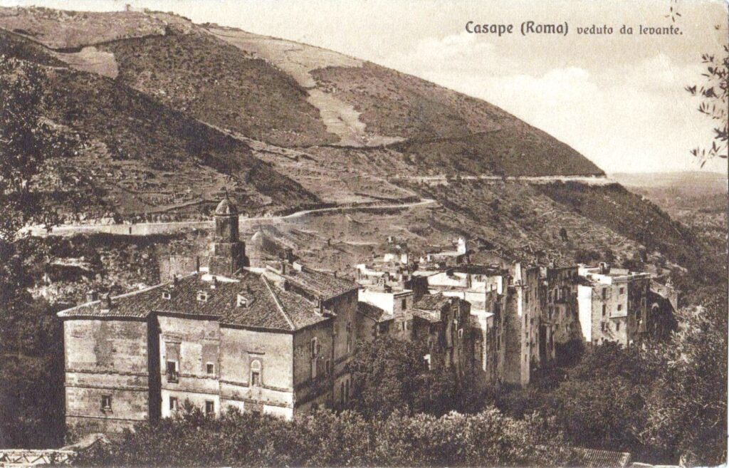 Casape, veduta da levante, cartolina primi anni '900.